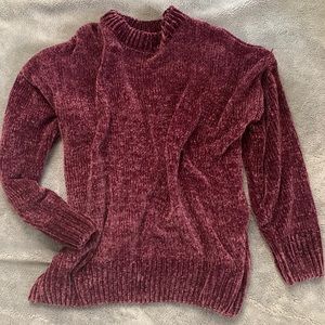 Burgundy soft knit sweater
